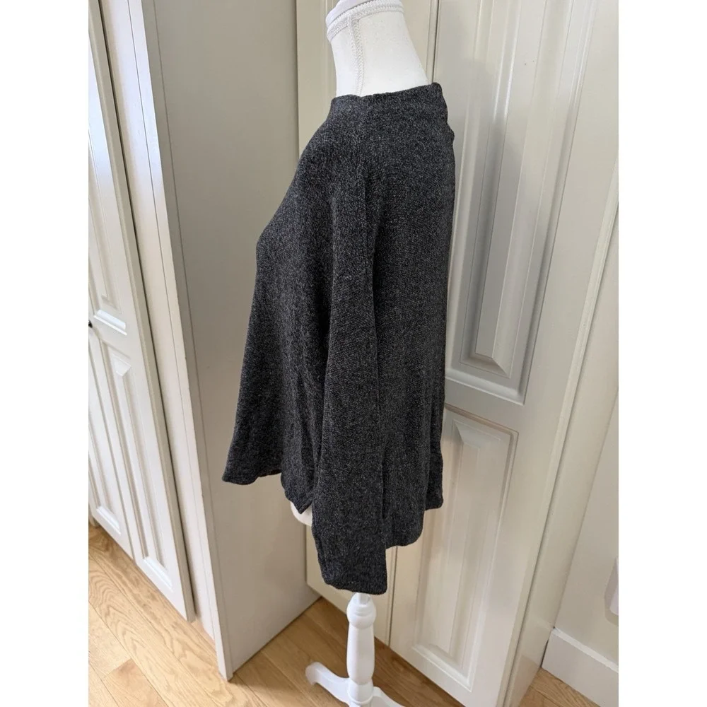 Womens Old Navy Large Charcoal Marled Knit‎ Sweater Soft Cozy Minimalist Top EUC